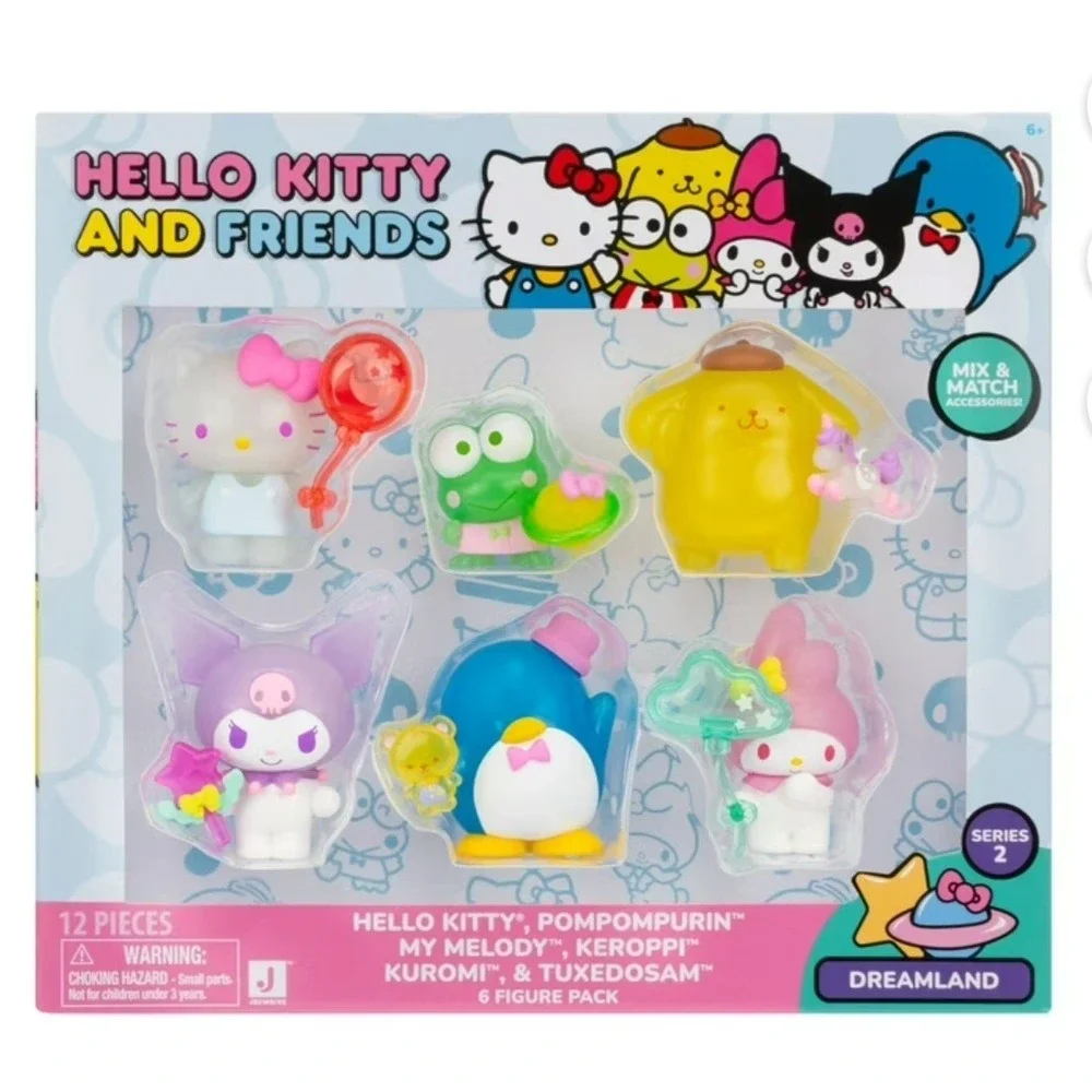 HELLO KITTY & FRIENDS Dreamland Series 2 Figure Set 12 Pieces Kawaii Toy Playset